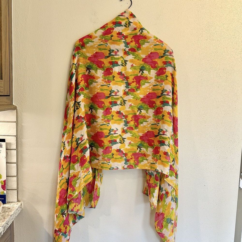 Printed Village Women Pink Scarf One Size - Picture 6 of 8